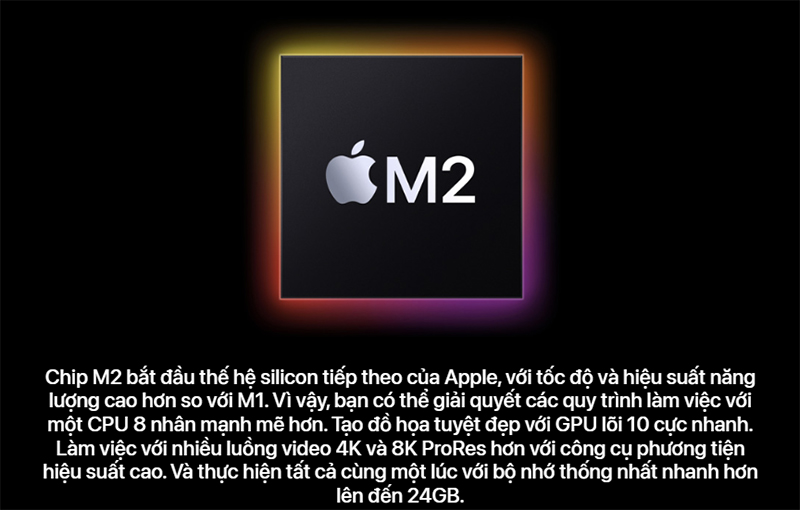 Apple M2 vận hành mạnh mẽ